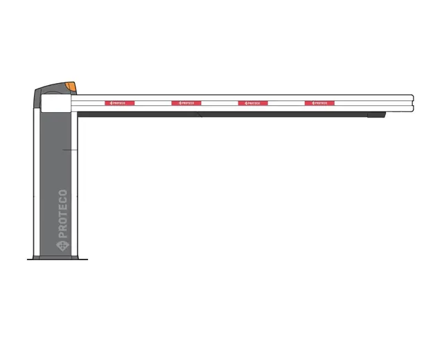 Bariera acces auto 3,6 - 6 metri Proteco BARRY 220V, uz intensiv, stanga