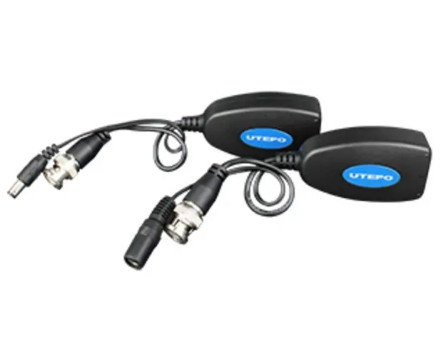 Set videobalun Full HD pasiv, cu alimentare, HDTVI/HDCVI/AHD UTP101PV-HD12