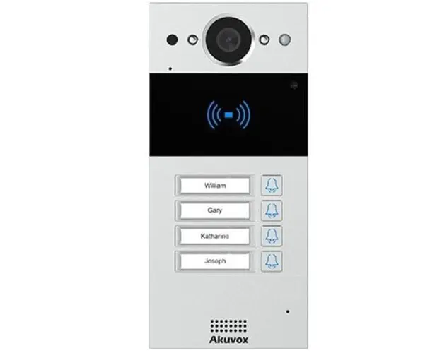 Post de apel pentru Videointerfon IP SIP Akuvox 12V sau POE cu 4 butoane, R20B-4B