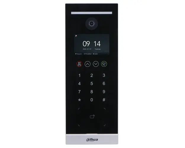 Videointerfon IP de exterior Dahua VTO6521H, 2 MP, difuzor incorporat, IP65, montaj aparent/ incastrat, 20.000 utilizatori, 10.000 carduri