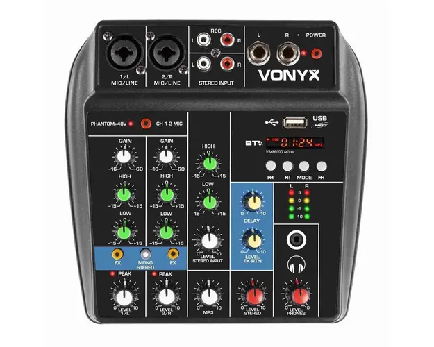 Mixer audio 3 canale, usb, bluetooth, Vonyx, VMM100