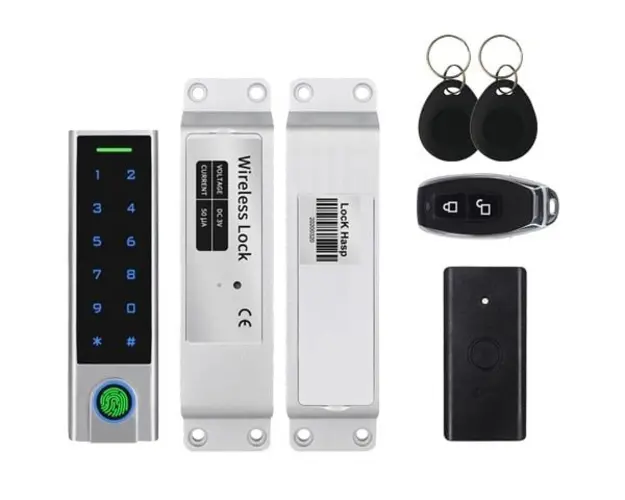 Kit wireless control acces cu PIN, card 125KHz EM si amprenta, IP65, SECUKEY WS2(Waterproof)