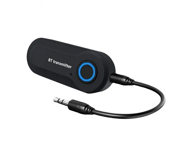 Adaptor Audio Bluetooth Techstar® T12, Bluetooth 5.0, Microfon Incorporat, AUX 3.5 mm, Hands Free, pentru PC/TV/Auto, Negru