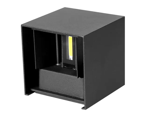 Aplica LED de perete Interior/Exterior Techstar®, Putere 10W, Culoare Lumina 4000K, 1100 lm, 10x10 cm, IP 65, Negru