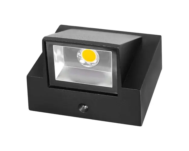 Aplica LED De Perete Pentru Exterior Techstar® CM-DM-BD01, Putere 3W, Culoare Lumina 3000K, 400 lm, 8 x 8 Cm, IP 65, Negru