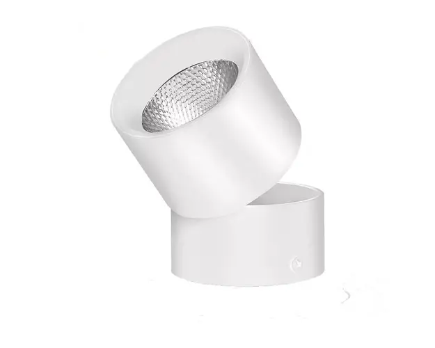 Aplica LED Techstar® AP, Putere 15W, Culoare Lumina 4500K, Diametru 8.7cm, CRI 80+, Corp Aluminiu, Reglabil 90, Alb
