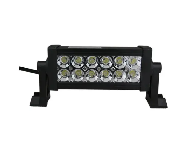 Bara proiectoare LED Auto Offroad Techstar® PNA1, 36W, 12V-24V, 6000 K, 3500 Lumeni, IP 67, 17 cm, Flood Beam 60 cu Leduri CREE XBD, Negru
