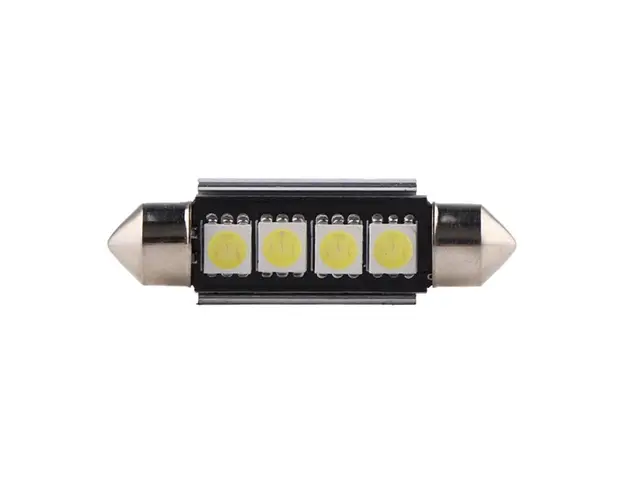 Bec Led Auto Techstar® Festoon, 4 LED, Alb Rece, 6000K, 12V, 150 lm, 41mm