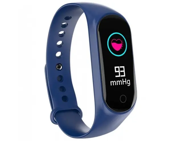 Bratara Sport M4 Techstar® Pentru Fitness, Monitorizarea Presiunii Sangelui si A Batailor Inimii, Albastru