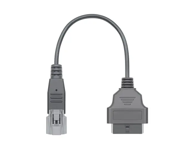 Cablu Adaptor De Diagnosticare Techstar® OBD2 Cu 3 Pini La 16 Pini Pentru Motociclete Yamaha, Negru