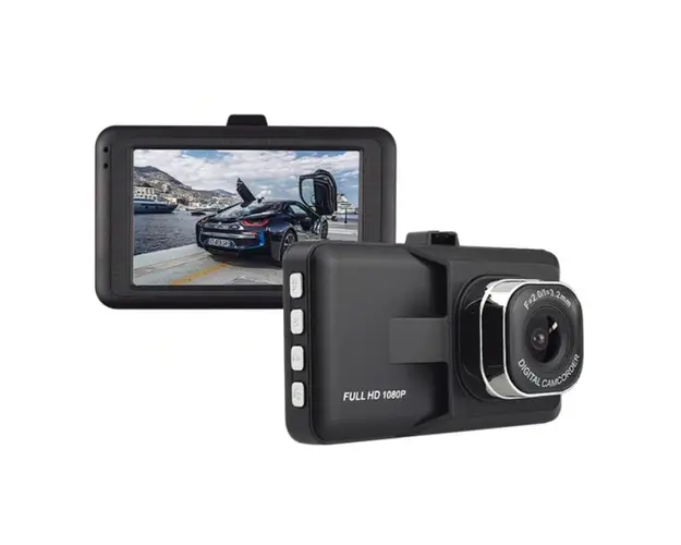 Camera Video Auto Techstar® T616, Display LCD 3 inch, Full HD, Rezolutie 1080P, G-Sensor, Night Vision, Unghi de filmare 140, Negru