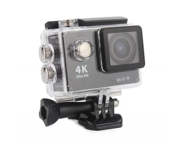 Camera video sport Eken H9+, 12 MP, 4K, Display 2 inch, Wi-Fi, Waterproof 30m/adancime, Unghi filmare 170º, Idela pentru sporturi extreme, Negru