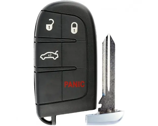 Carcasa Cheie Auto Techstar® Chrysler, Dodge, Jeep, Fiat, 4 Butoane, Cu Lama, Pini Baterie