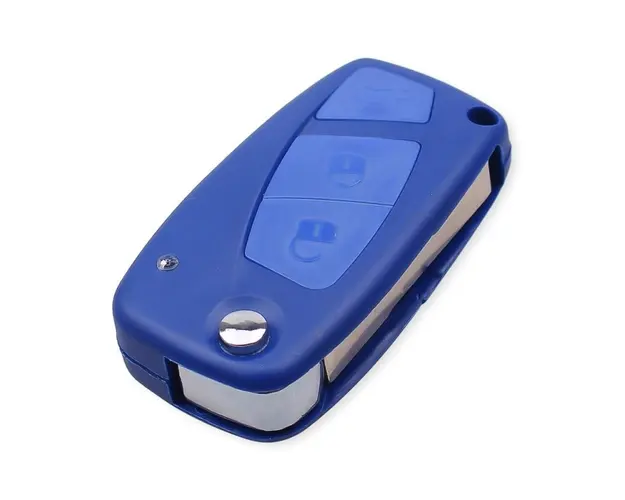 Carcasa Cheie Auto Techstar® Fiat Punto, Ducato, Panda, Bravo Doblo, 3 Butoane, Albastru