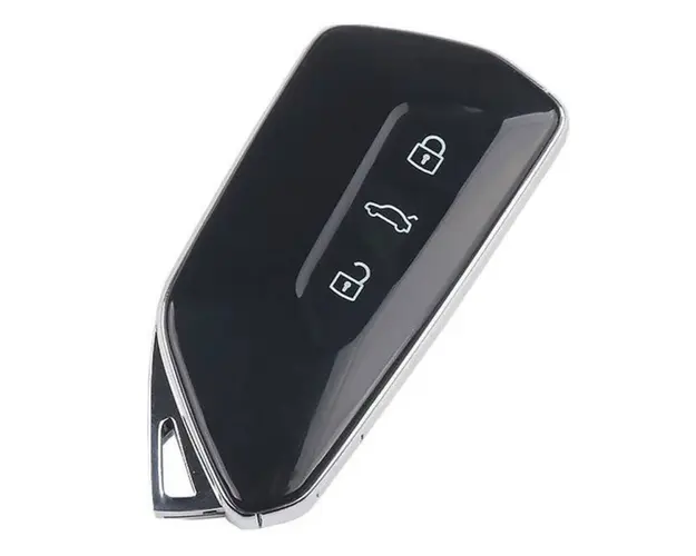 Carcasa cheie auto Techstar® pentru Telecomanda Inteligenta, compatibila cu VW Golf MK8, Polo, Tiguan, Skoda Superb, Octavia, Seat Leon, Ibiza, MQB, 3 Butoane, Negru