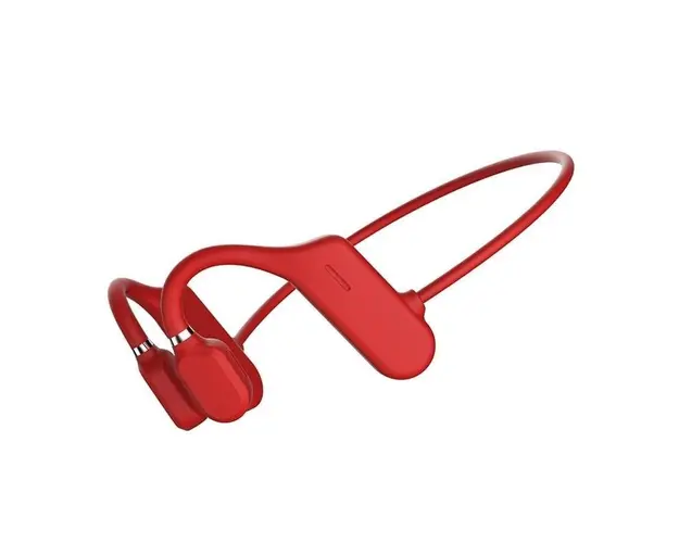 Casca Conductie Osoasa Techstar® BL-09, Rosu, Bluetooth 5.0, 3D HiFi, Sporturi in Aer Liber