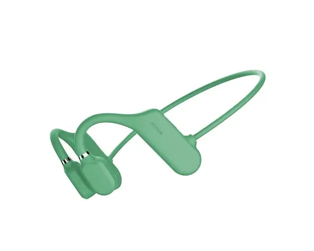 Casca Conductie Osoasa Techstar® BL-09, Verde, Bluetooth 5.0, 3D HiFi, Sporturi In Aer Liber