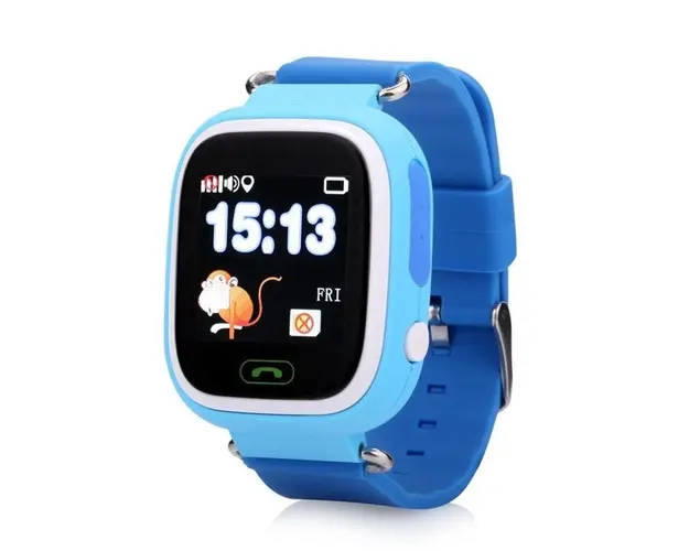 Ceas Smartwatch pentru Copii Albastru Q90 Slot Cartela SIM, GPS Tracker, Buton Urgenta SOS, Monitorizare Live