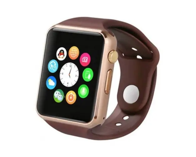 Ceas Smartwatch Techstar® A1, Camera Foto, Ecran 1.54inch, Bluetooth, Compatibil SIM si MicroSD, Apelare, Maro