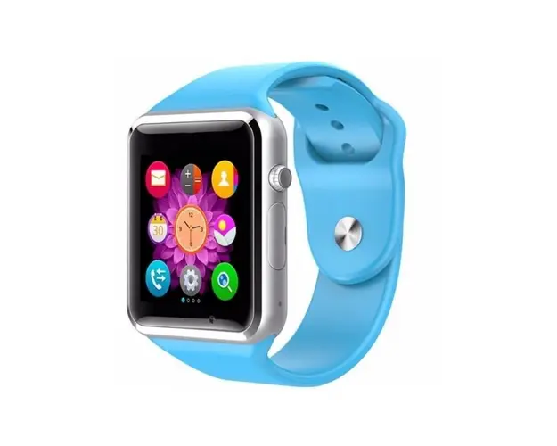 Ceas Smartwatch Techstar® A1, Camera Foto, Ecran 1.54inch, Bluetooth, Compatibil SIM si MicroSD, Apelare, Albastru