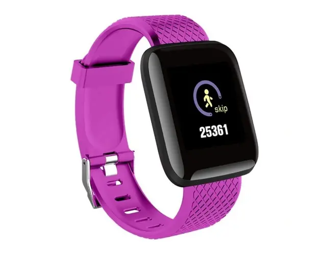 Ceas Smartwatch Techstar® D13 Mov, Ecran LCD 1.3inch, Bluetooth 4.0, Compatibil Android & iOS, Unisex, Rezistent la Apa