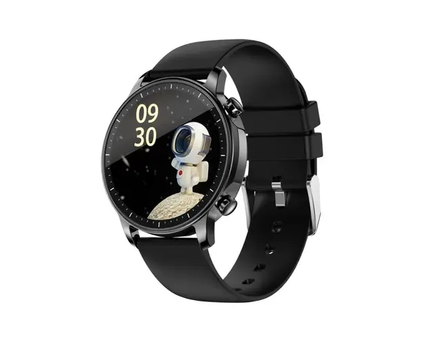 Ceas Smartwatch Techstar® V23, 1.3 inch IPS, Monitorizare Puls, Tensiune, Sedentarism, Bluetooth 5.1, IP67, Negru