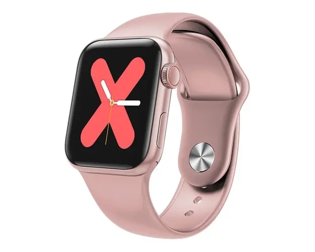 Ceas Smartwatch Techstar® W58Pro Roz, 1.3 inch IPS, Monitorizare Temperatura, Sedentarism, Bluetooth, IP65
