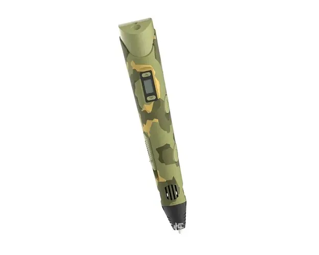 Creion Desenat in Spatiu 3D Techstar®, Camuflaj, Ideal pentru Incepatori, cu Afisaj si Filamente Multicolore