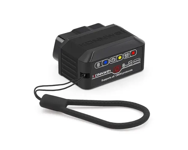 Diagnoza Auto OBD2 KONNWEI KW906, Bluetooth 5.0, Buton ON-OFF, Compatibil Android IOS, ELM 327 OBDII, Negru