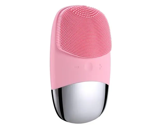 Dispozitiv Masaj, Curatare si Ingrijire Faciala Techstar® SC203, Hipoalergenic, Curatare Ten in Profunzime, Masaj, Perie, 5 Trepte, Roz
