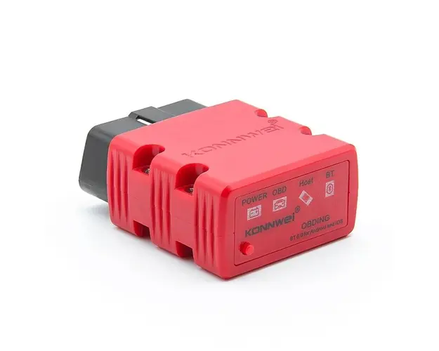 Instrument de scanare si diagnosticare auto, KONNWEI KW902, Mini ELM327, Bluetooth 5.0, OBD2, Compatibil Cu Android si Windows PC, Rosu