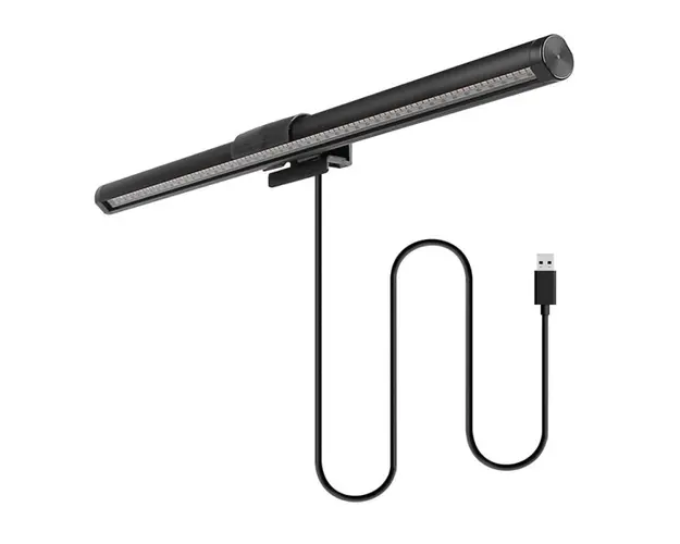 Lampa LED pentru monitor, Techstar® PMGD001, Putere 5W, USB, Control tactil, ambient RGB, Temperatura culoare 2700K-7500K, Protectie pentru ochi, Material PC, Negru