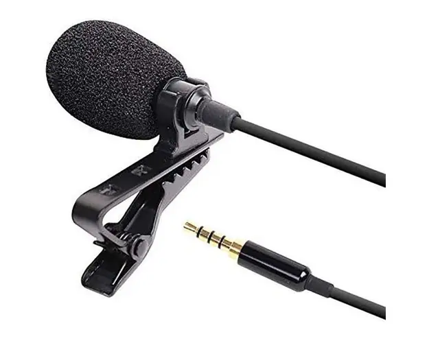 Microfon Lavaliera Techstar® Lapel cu Clip, Reducerea Zgomotului, 3.5mm, TRRS, 1.5m