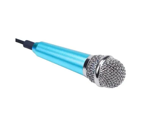 Microfon Profesional BM100 Techstar®, Inregistrare Vocala Si Karaoke, 3.5mm, Albastru