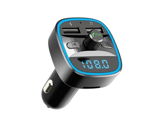 Modulator FM Techstar® T25, Wireless, Bluetooth 5.0, Microfon Integrat, Quick Charge, Slot MicroSD, Ambient Light
