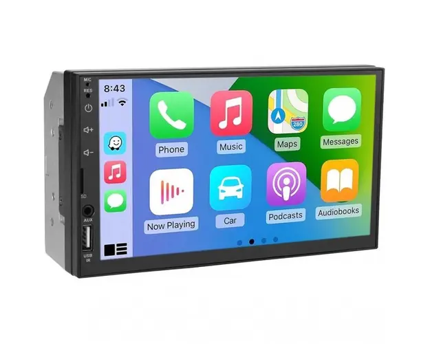 MP5 Player Techstar® 7023C, 2DIN, Apple CarPlay, Android Auto, Ecran HD Touch 7", MirrorLink, Bluetooth 4.2, Aux, USB, MicroSD