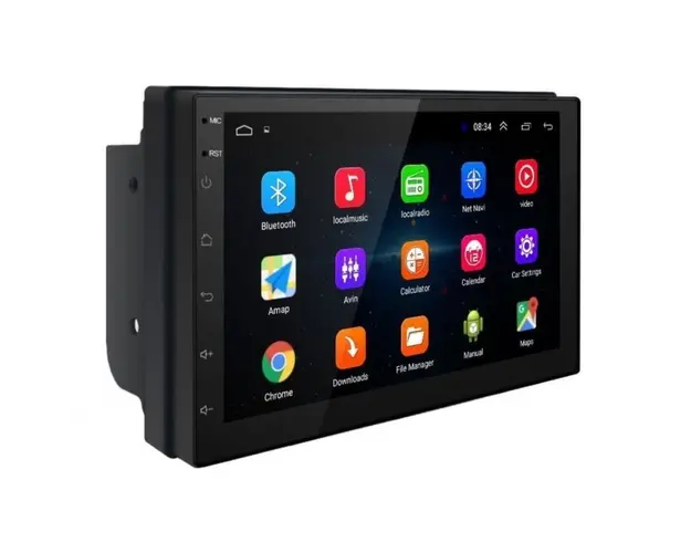 Navigatie Auto Multimedia Techstar® 7168, 2DIN, Android 8.1, 2 GB + 32 GB, GPS Radio, Wi-Fi, Display 7", Quad Core, MP5 Player, Negru