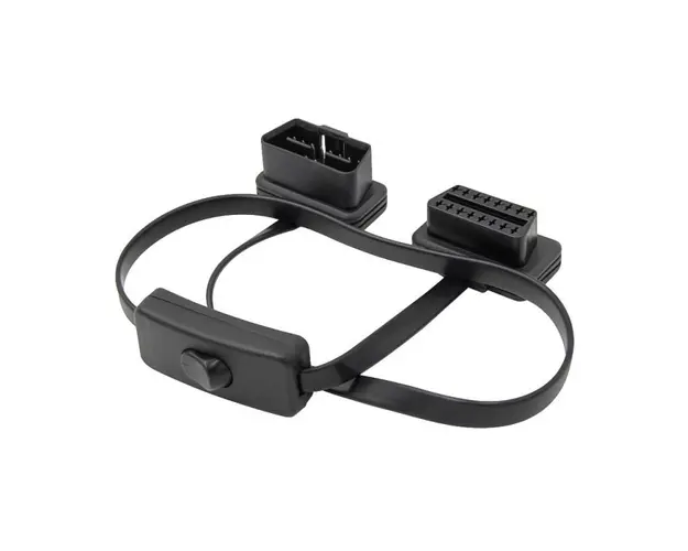 Prelungitor Cablu Auto Techstar®, OBD2, 60 cm, cu Buton ON/OFF