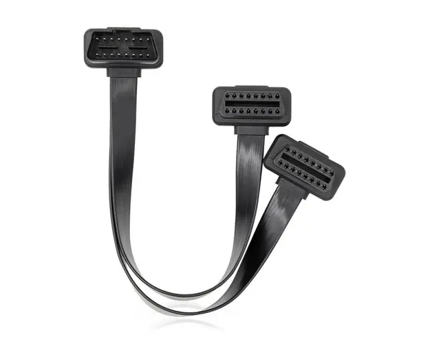 Prelungitor Cablu Techstar®, Adaptor Auto 2 in 1 la OBD2 16 Pin, 30cm