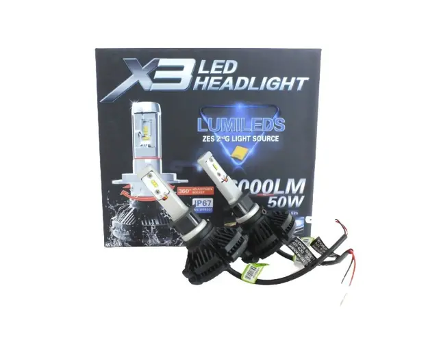 Resigilat Set 2 LED-uri Auto Techstar® X3, H1, 25w, 3000 Lumeni, 3000K/6500K/8000K, AUTO, 12-24 Volti, ZES, Canbus, Miez Cupru, Radiator Aluminiu