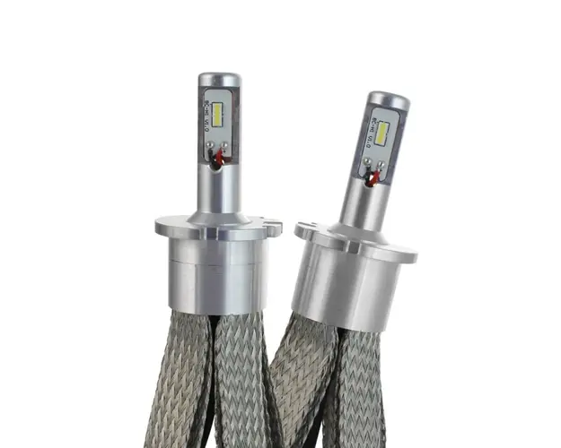 Set 2 LED-Uri Auto Techstar® 8C D4, 80w, 8000 Lumeni, 6500K, AUTO, 12-24 Volti, COB, Radiator Aluminiu Si Cupru