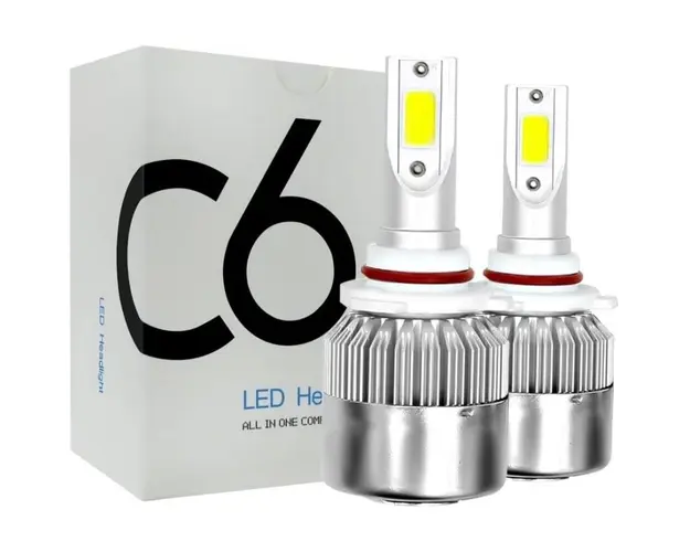 Set 2 LED-uri Auto Techstar® C6, 9005, 36w, 3800 Lumeni, 6500K, AUTO, 12-24 Volti, COB