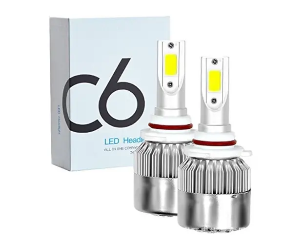 Set 2 LED-uri Auto Techstar® C6, 9006, 36w, 3800 Lumeni, 6500K, AUTO, 12-24 Volti, COB