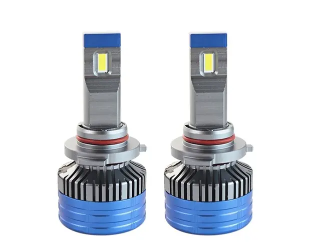 Set 2 LED-uri Auto Techstar® K11, 9005, 55w, 8000 Lumeni, 6500K, AUTO, 12-24 Volti, CSP, Canbus, Miez Cupru, Radiator Aluminiu