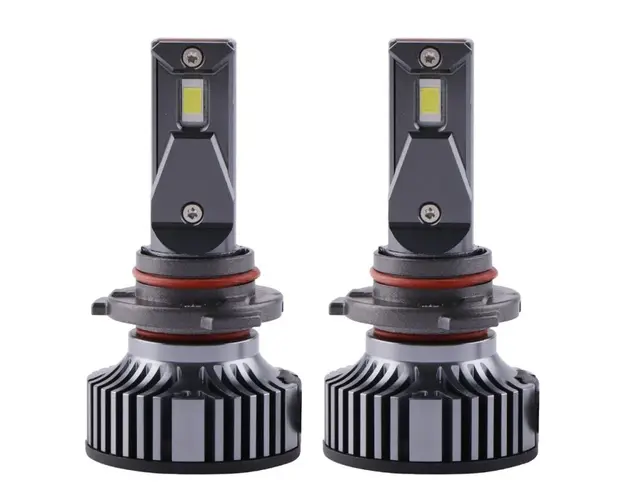 Set 2 LED-uri Auto Techstar® K9, 9005, 50w, 6000 Lumeni, 6500K, AUTO, 12-24 Volti, CSP, Canbus, Miez Cupru, Radiator Aluminiu