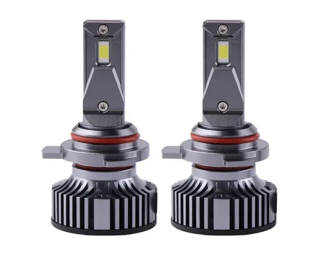Set 2 LED-Uri Auto Techstar® K9 9012, 110w, 6000 Lumeni, 6500K, AUTO, 12-24 Volti, COB, IP68, Canbus, Miez Cupru, Radiator Aluminiu