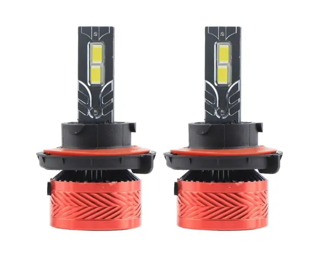 Set 2 LED-Uri Auto Techstar® P14, 9004, 120W, 18000 Lumeni, 6000K, 12-24V, Unghi Fascicul 360, CSP 3570, Canbus, Radiator Aluminiu, Racire Cooling Tech, Argintiu