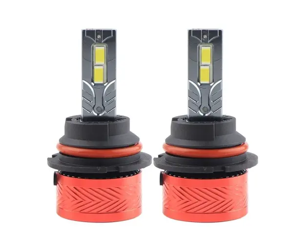 Set 2 LED-Uri Auto Techstar® P14, 9007, 120W, 18000 Lumeni, 6000K, 12-24V, Unghi Fascicul 360, CSP 3570, Canbus, Radiator Aluminiu, Racire Cooling Tech, Argintiu