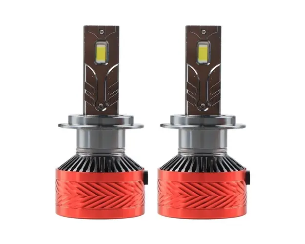 Set 2 LED-Uri Auto Techstar® P14, H7, 120W, 18000 Lumeni, 6000K, 12-24V, Unghi Fascicul 360, CSP 3570, Canbus, Radiator Aluminiu, Racire Cooling Tech, Argintiu