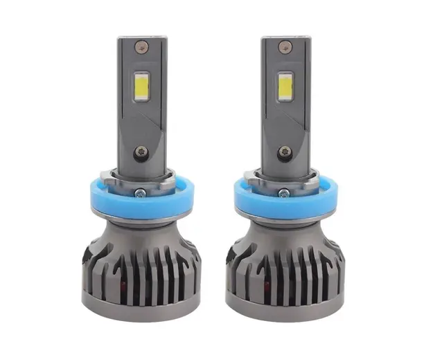 Set 2 LED-uri Auto Techstar® P16, H8/H9/H11, 75w, 10000 Lumeni, 6500K, AUTO, 12-24 Volti, CSP, Canbus, Miez Cupru, Radiator Aluminiu